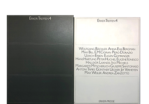 Erker-Verlag; Bergmann; Bill;Dorazio; Erben; Hartung; Ionesco; Santomaso; Tàpies; Uecker; Verheyen; Weiler (1987)